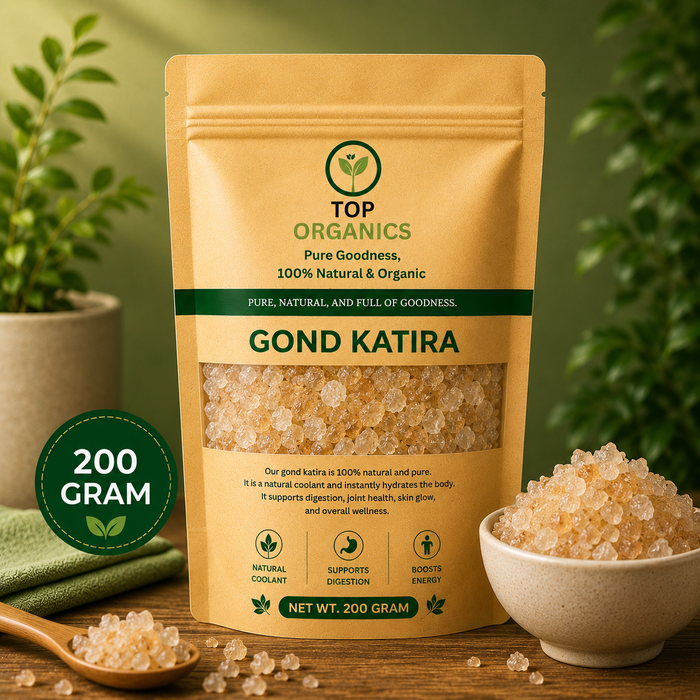 TOP ORGANIC Premium Gond Katira 200g | 100% Natural Tragacanth Gum