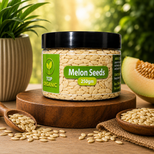 TOP ORGANIC Premium Melon Seeds 250g Jar | 100% Natural & Healthy Seeds