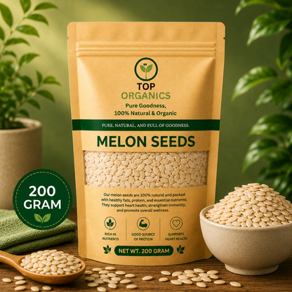 TOP ORGANIC Premium Melon Seeds 200g | 100% Natural & Healthy Seeds