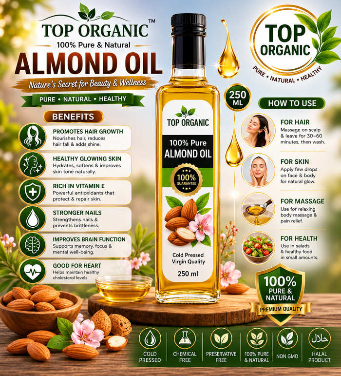 TOP Organic Almond Oil — 250ml
