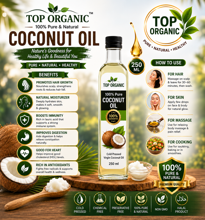 TOP Organic Coconut Oil — 250ml