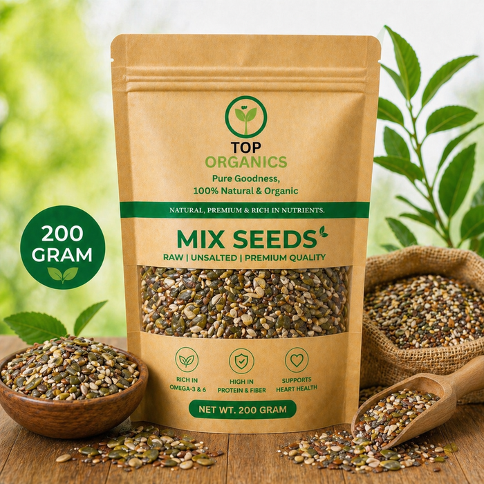 TOP ORGANIC Premium Mixed Seeds 200g | 100% Natural Superfood Seed Mix